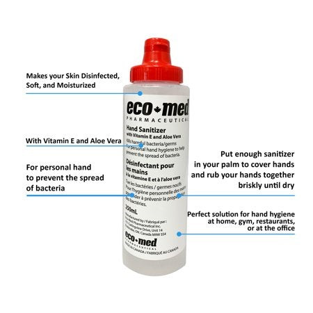 Eco Med Hand Sanitizer 250 ml MADE IN CANADA