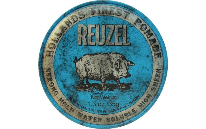 Reuzel Blue Pomade Strong Hold – High Shine – Water Soluble 1.3oz/35g